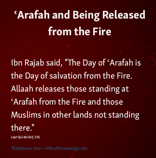 Salvation from the Fire on Arafah.